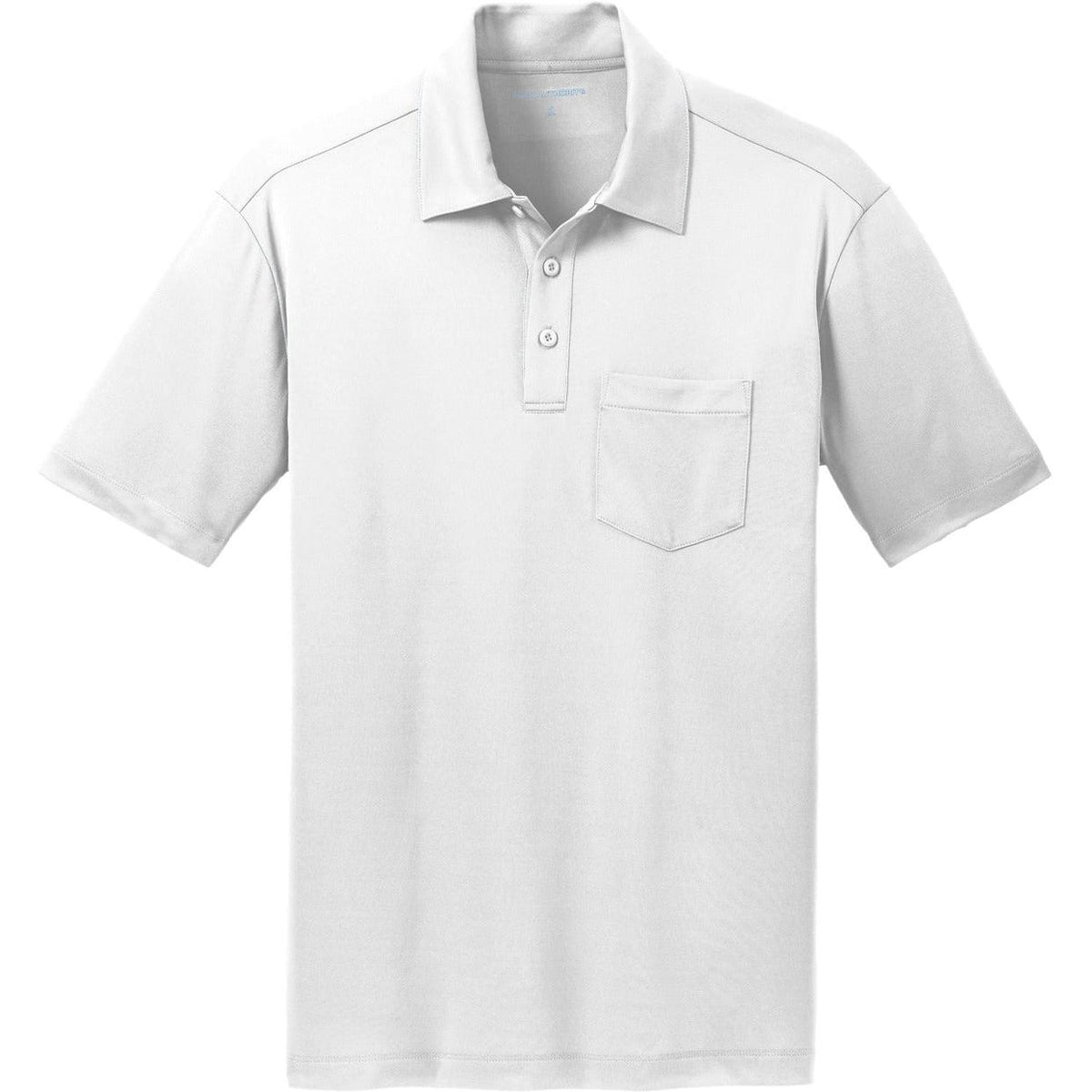 no-logo Port Authority Silk Touch Performance Pocket Polo