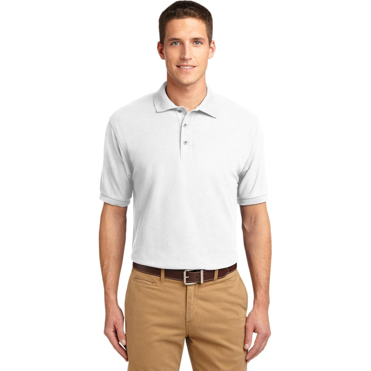 no-logo Port Authority Silk Touch Polo-Regular-Port Authority-Thread Logic