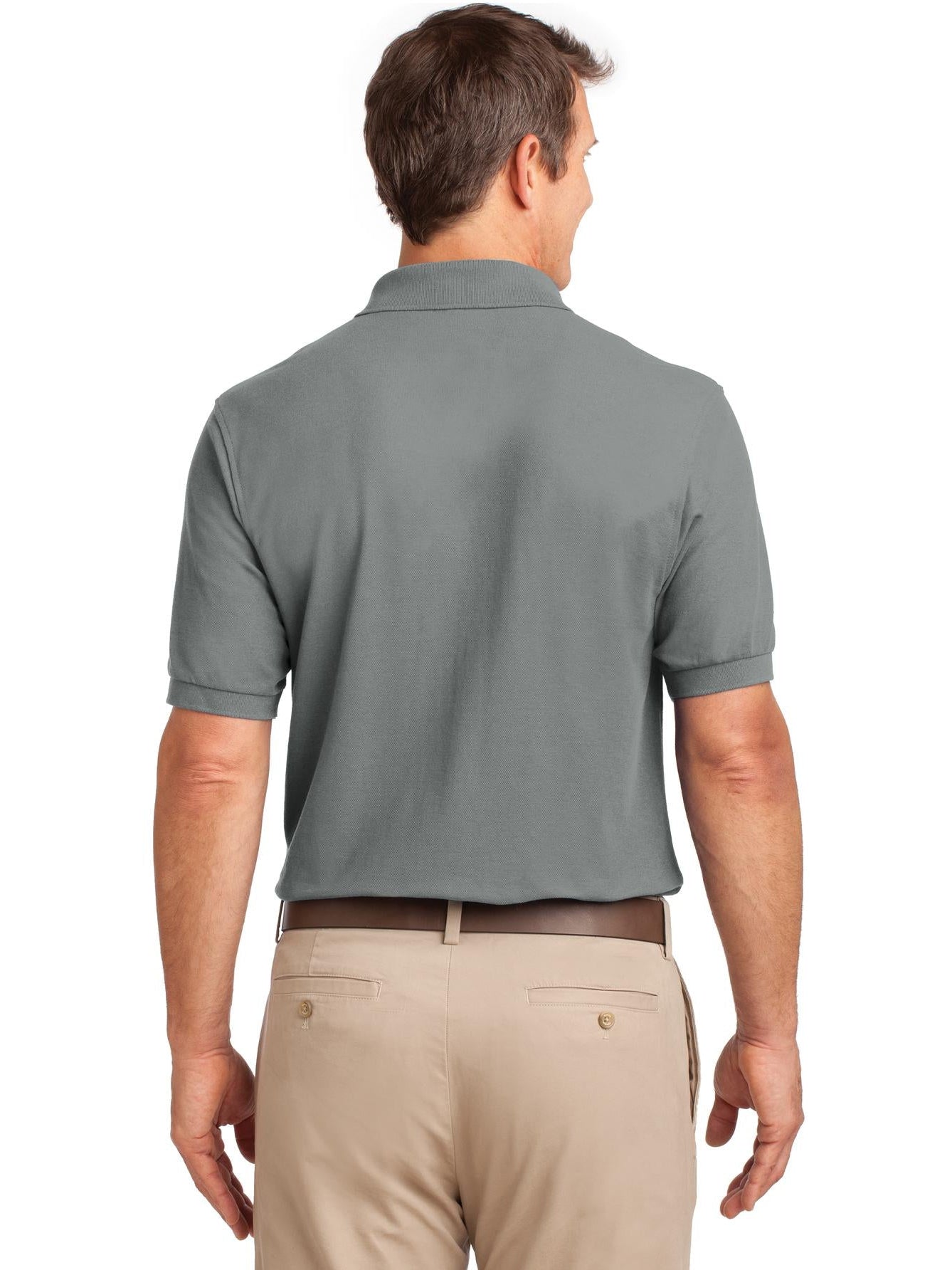 no-logo Port Authority Silk Touch Polo Shirt with Pocket-Regular-Port Authority-Thread Logic