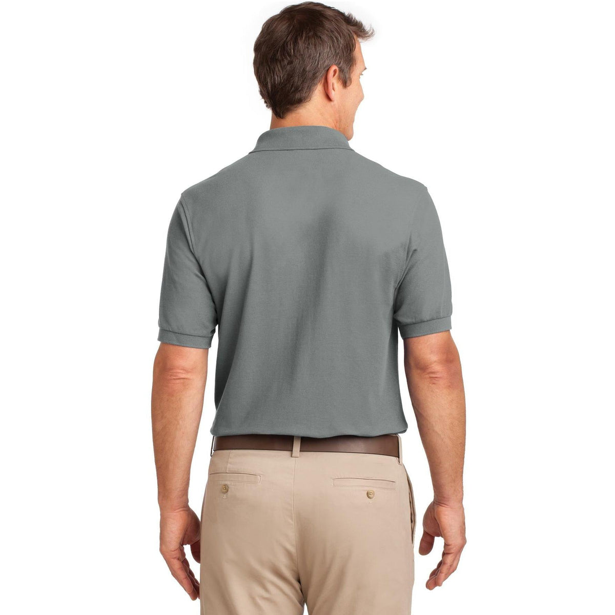 no-logo Port Authority Silk Touch Polo Shirt with Pocket-Regular-Port Authority-Thread Logic