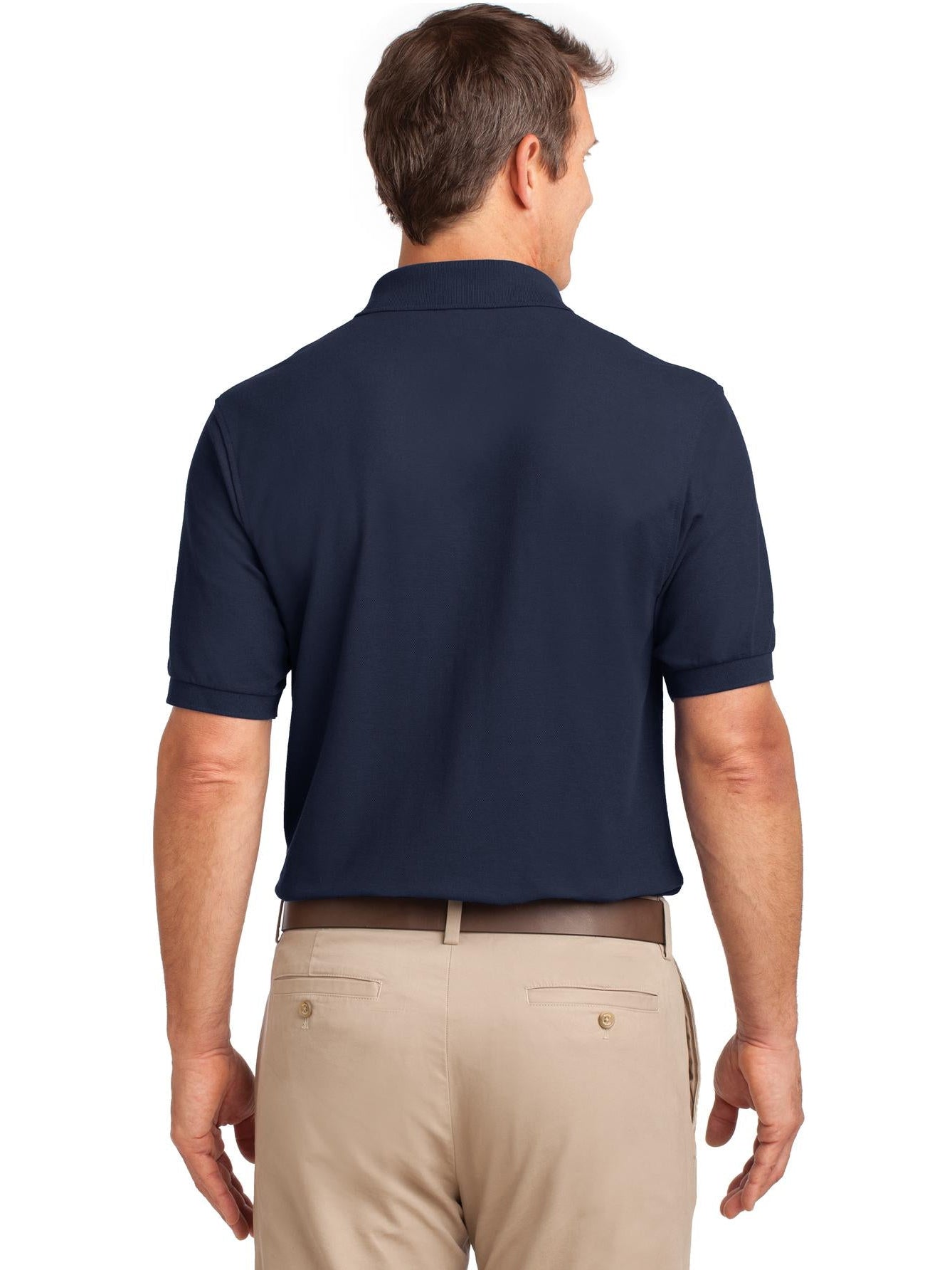 no-logo Port Authority Silk Touch Polo Shirt with Pocket-Regular-Port Authority-Thread Logic