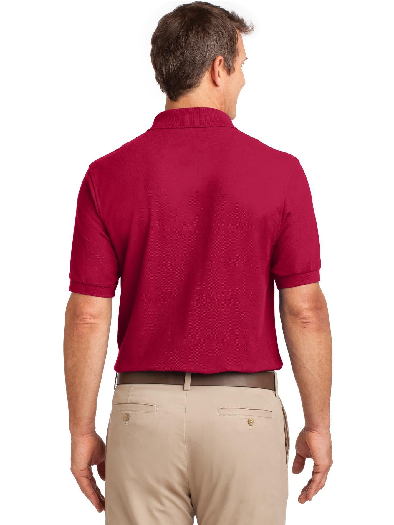 no-logo Port Authority Silk Touch Polo Shirt with Pocket-Regular-Port Authority-Thread Logic