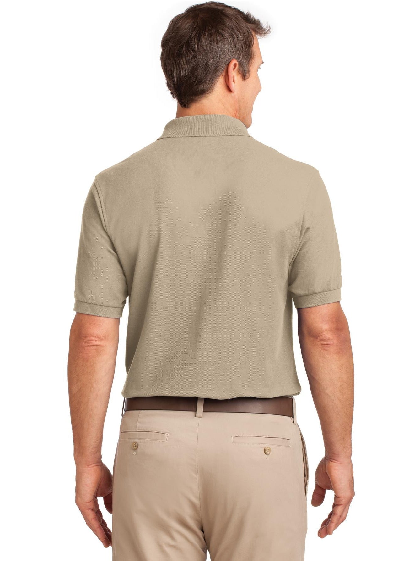 no-logo Port Authority Silk Touch Polo Shirt with Pocket-Regular-Port Authority-Thread Logic