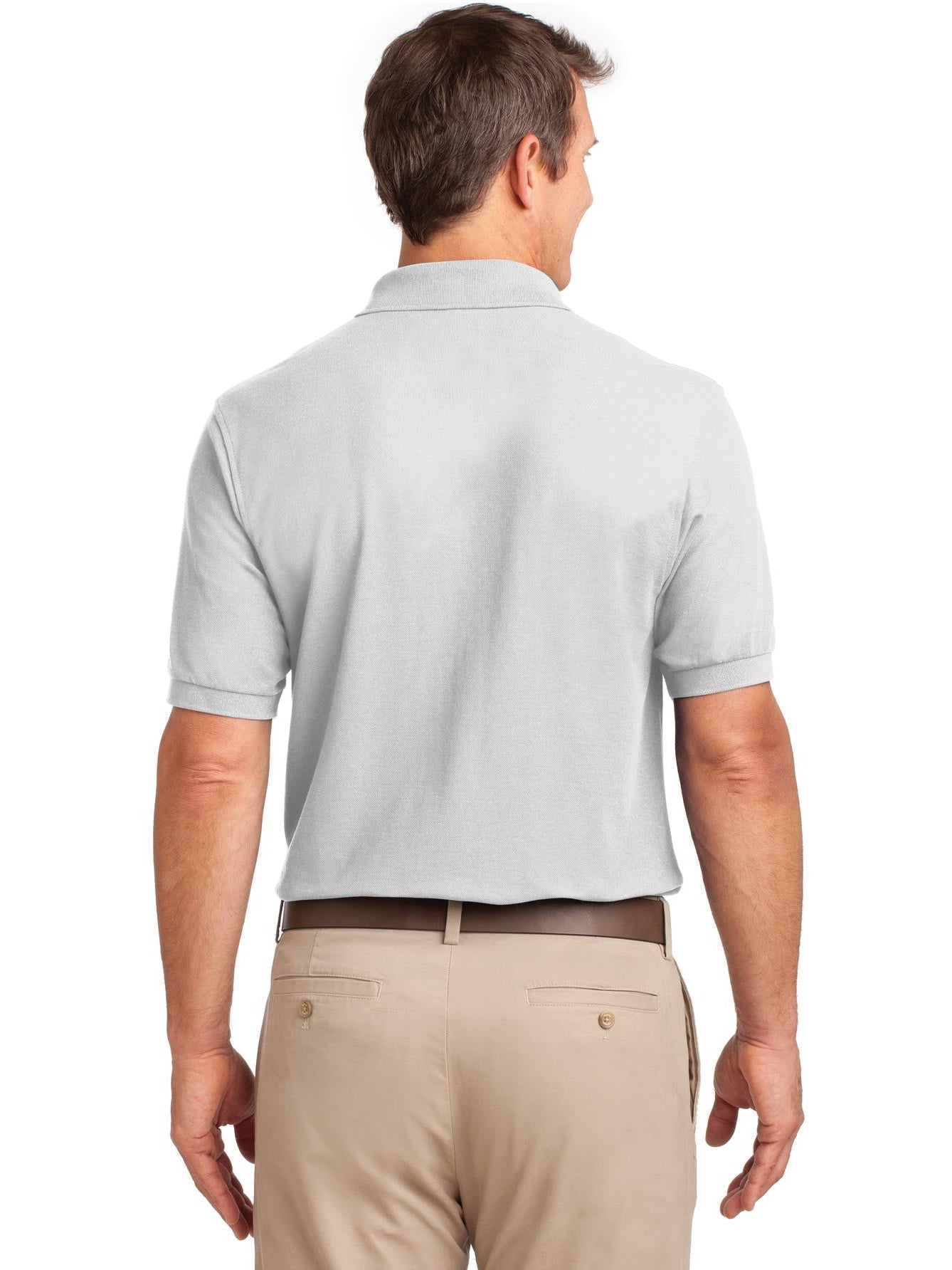 no-logo Port Authority Silk Touch Polo Shirt with Pocket-Regular-Port Authority-Thread Logic