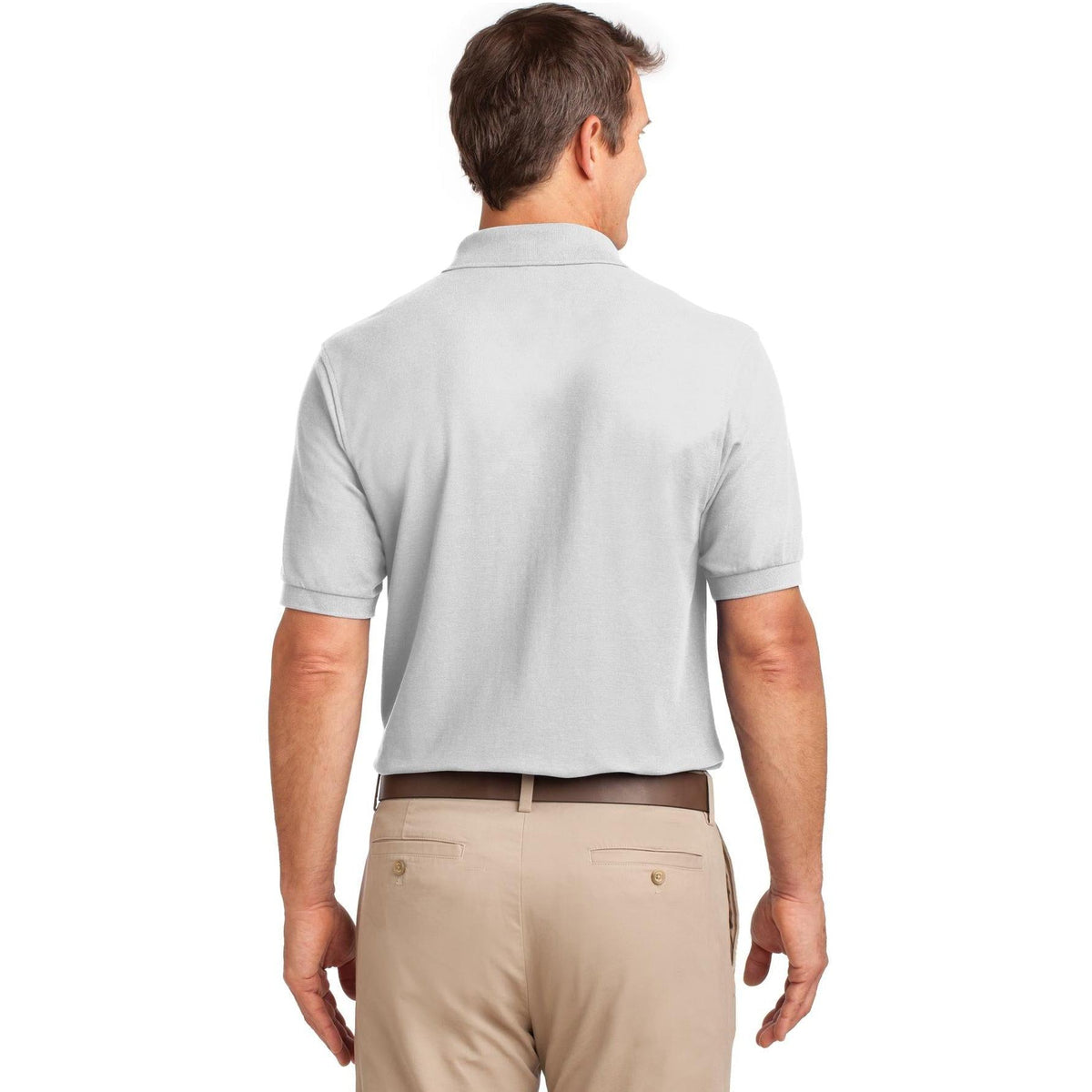 no-logo Port Authority Silk Touch Polo Shirt with Pocket-Regular-Port Authority-Thread Logic