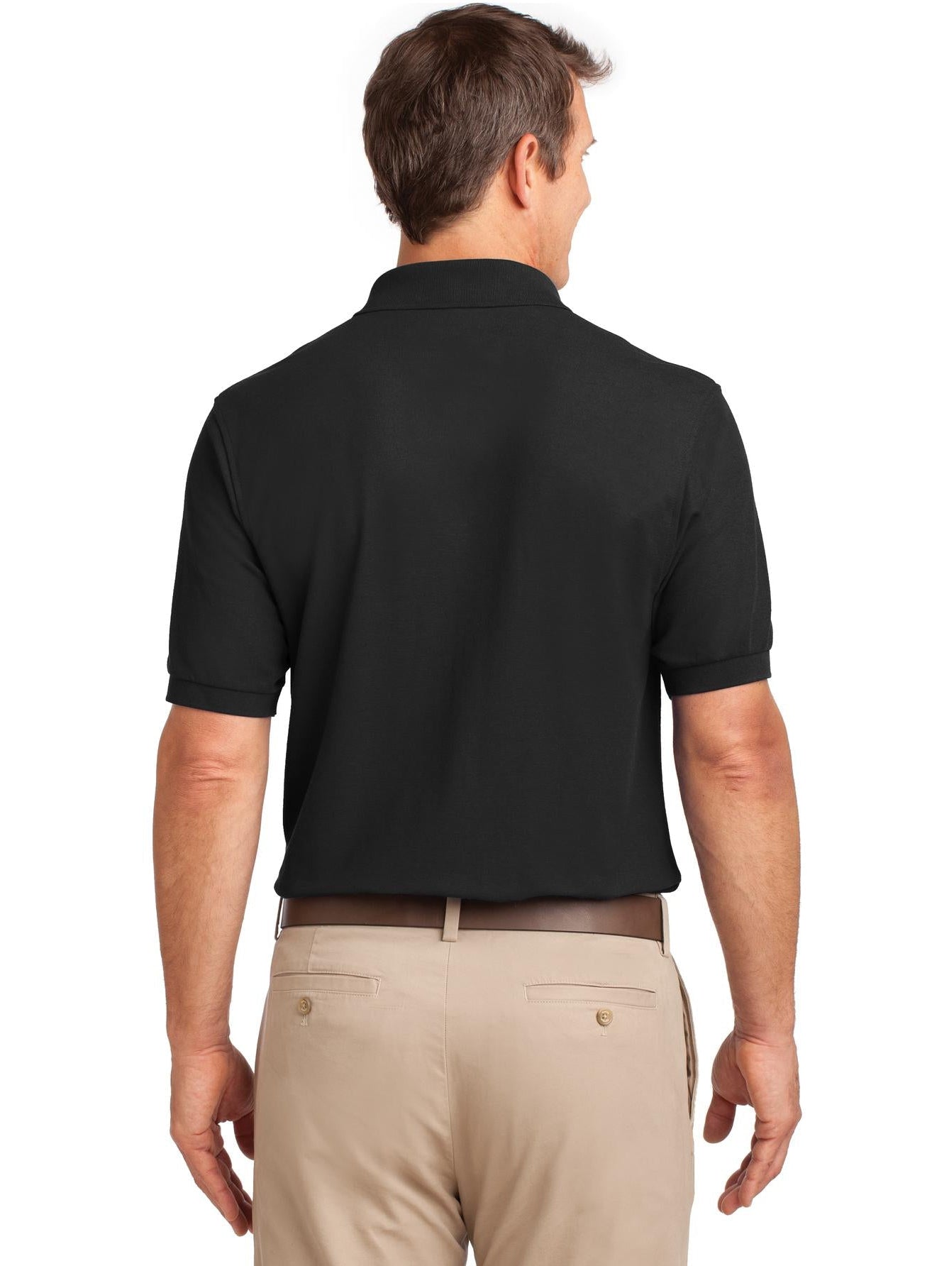 no-logo Port Authority Silk Touch Polo Shirt with Pocket-Regular-Port Authority-Thread Logic