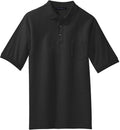 Port Authority Silk Touch Polo Shirt with Pocket-Regular-Port Authority-Black-S-Thread Logic