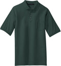 Port Authority Silk Touch Polo Shirt with Pocket-Regular-Port Authority-Dark Green-S-Thread Logic