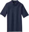 Port Authority Silk Touch Polo Shirt with Pocket-Regular-Port Authority-Navy-S-Thread Logic