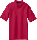 Port Authority Silk Touch Polo Shirt with Pocket-Regular-Port Authority-Red-S-Thread Logic