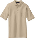 Port Authority Silk Touch Polo Shirt with Pocket-Regular-Port Authority-Stone-S-Thread Logic