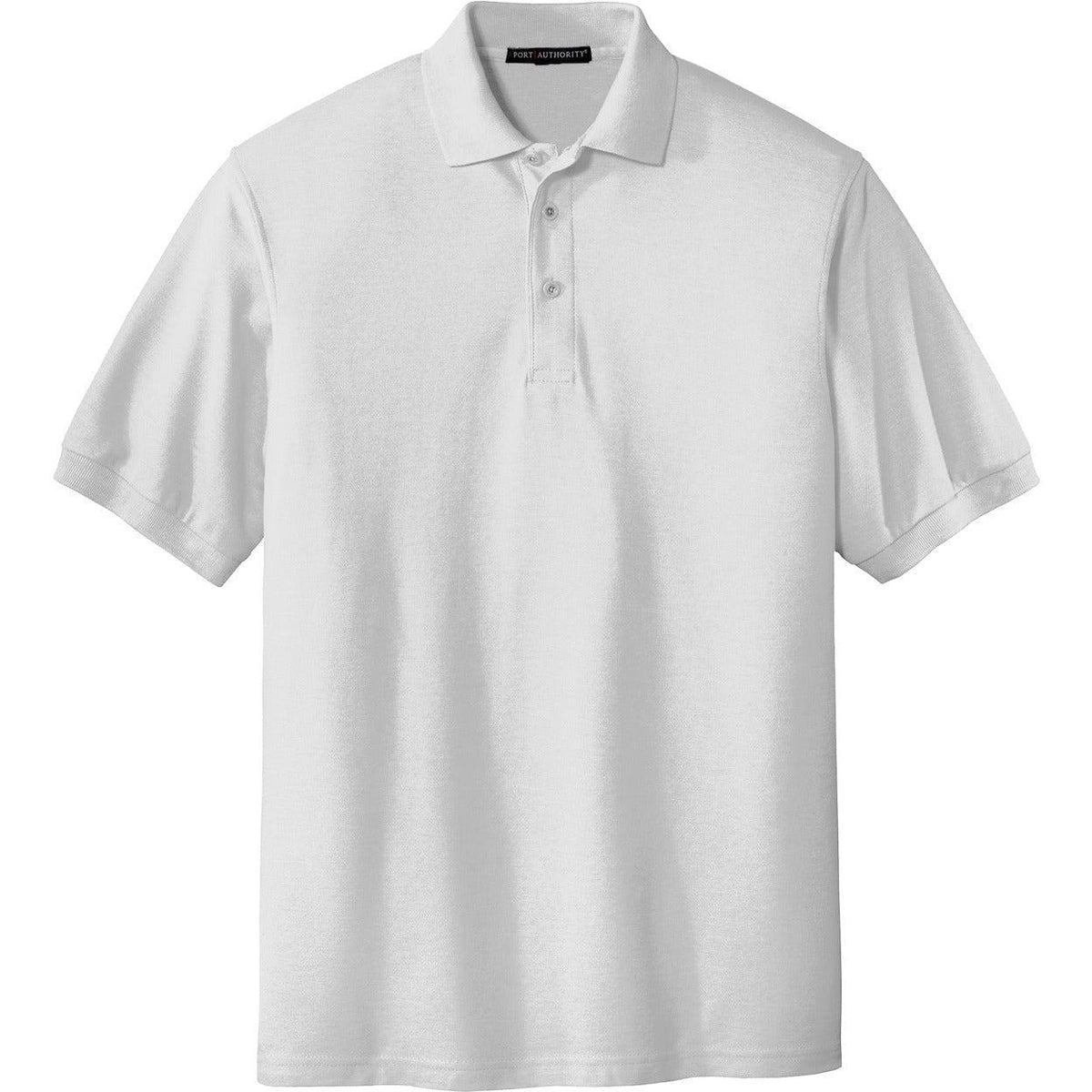 no-logo Port Authority Silk Touch Polo-Regular-Port Authority-White-S-Thread Logic