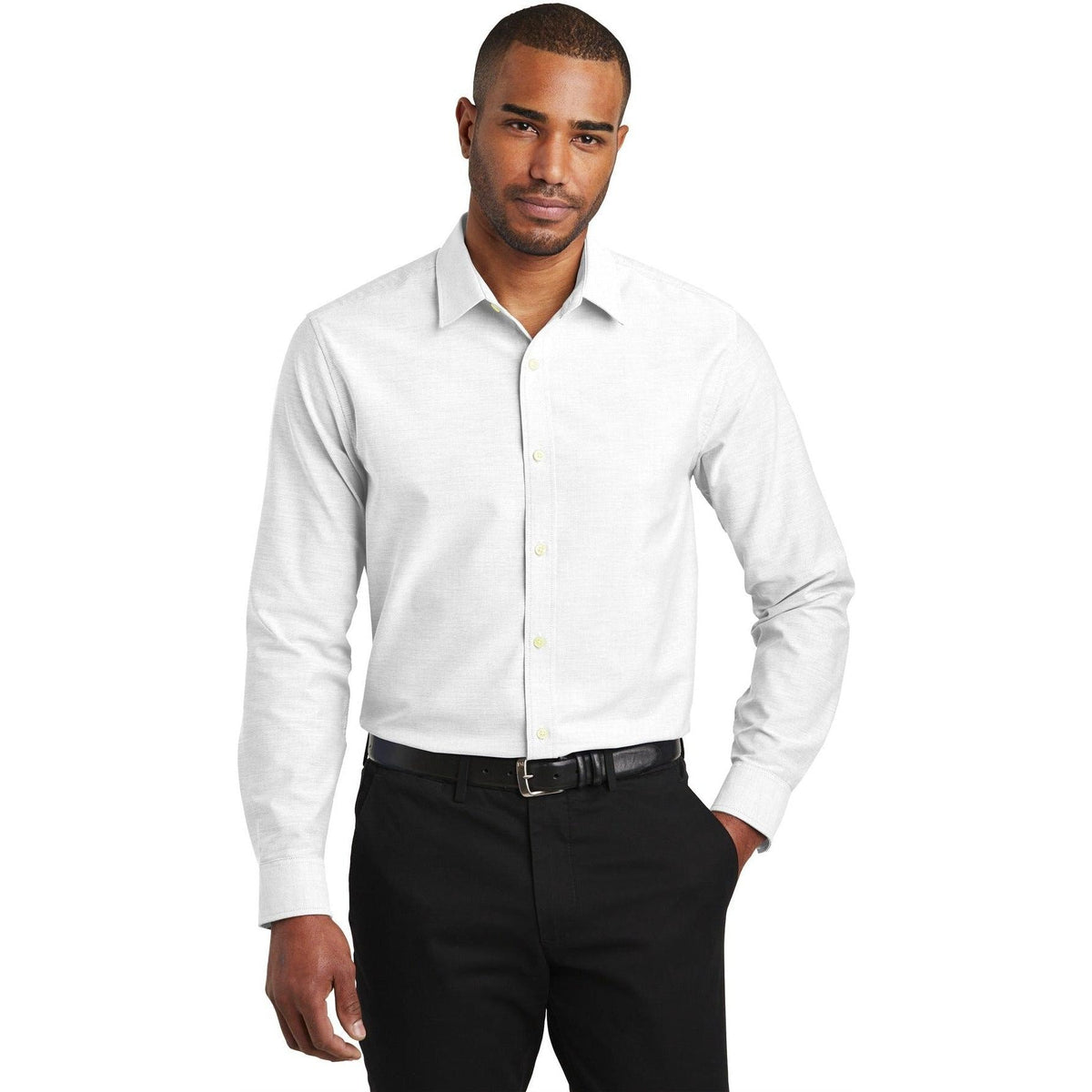 no-logo Port Authority Slim Fit SuperPro Oxford Shirt-Dress Shirts-Port Authority-Thread Logic