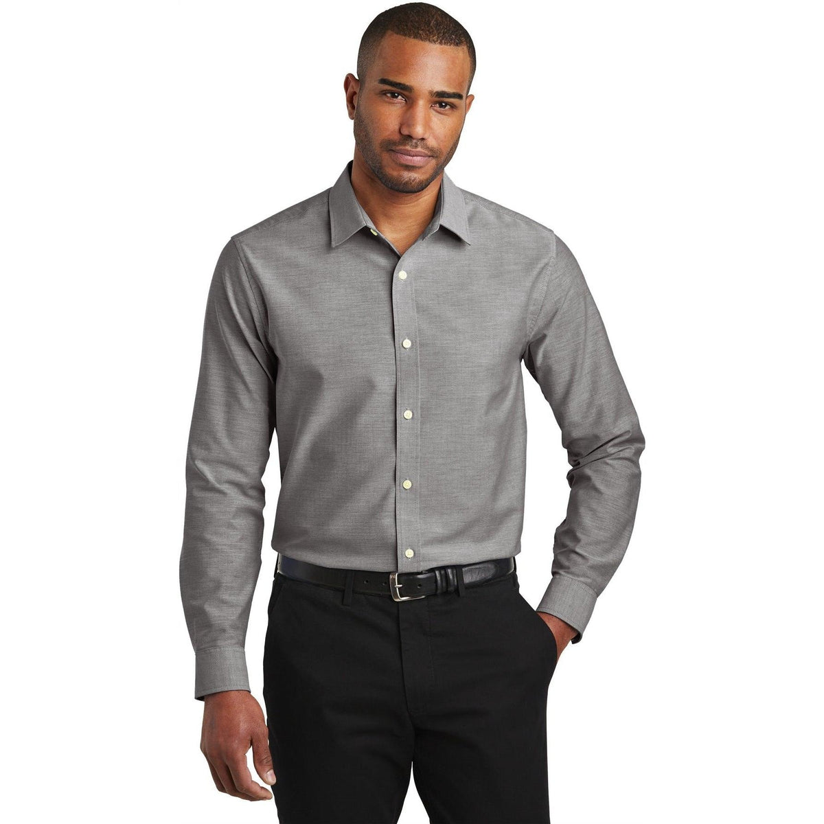 no-logo Port Authority Slim Fit SuperPro Oxford Shirt-Dress Shirts-Port Authority-Thread Logic