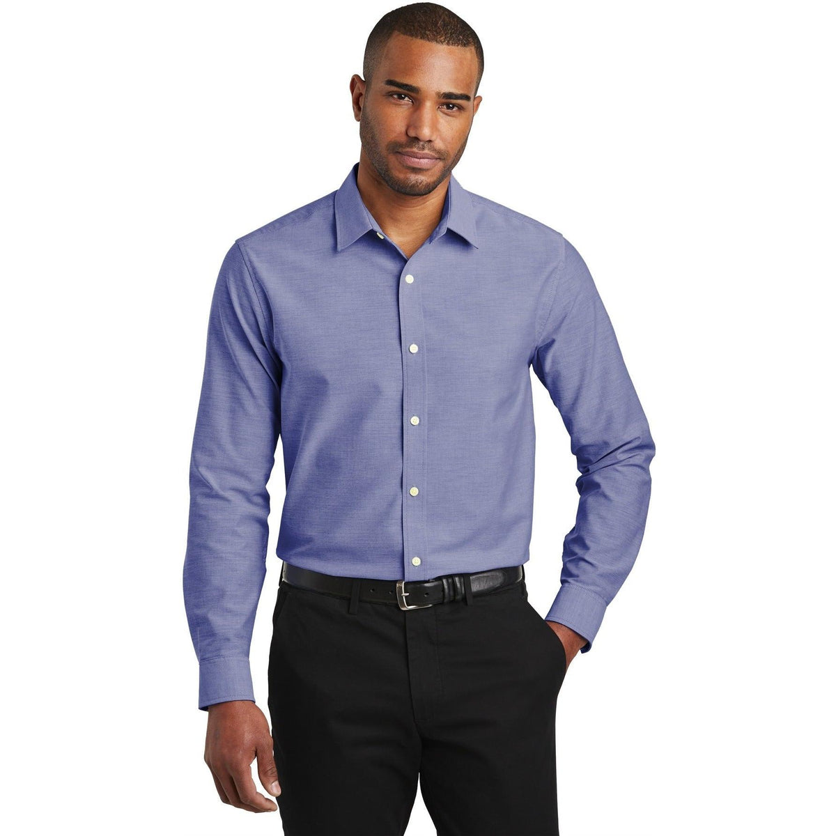 no-logo Port Authority Slim Fit SuperPro Oxford Shirt-Dress Shirts-Port Authority-Thread Logic