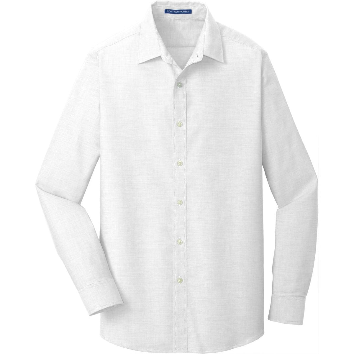 logo-left Port Authority Slim Fit SuperPro Oxford Shirt-Dress Shirts-Port Authority-White-XS-Thread Logic