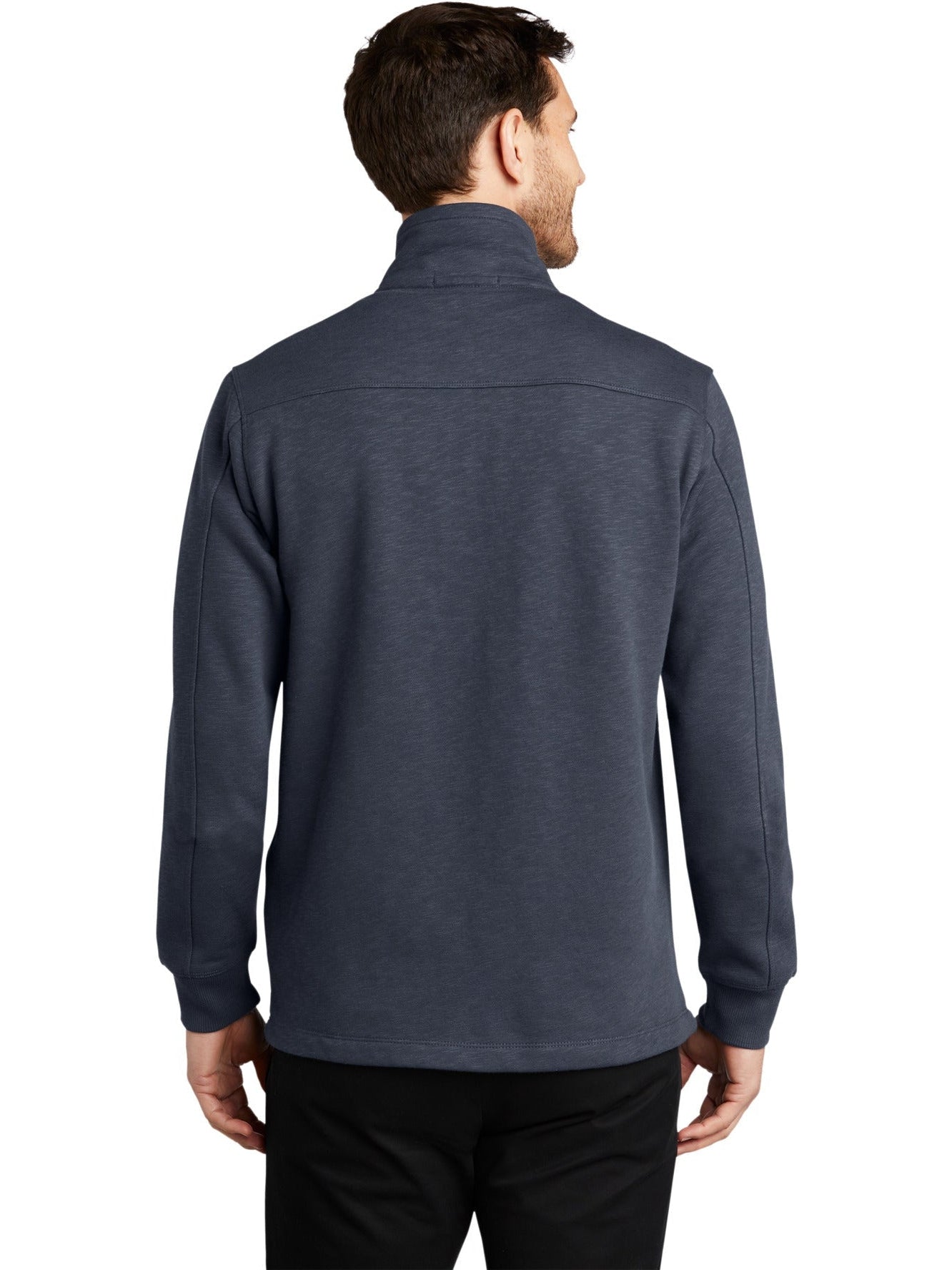 no-logo Port Authority Slub Fleece 1/4-Zip Pullover-Regular-Port Authority-Thread Logic
