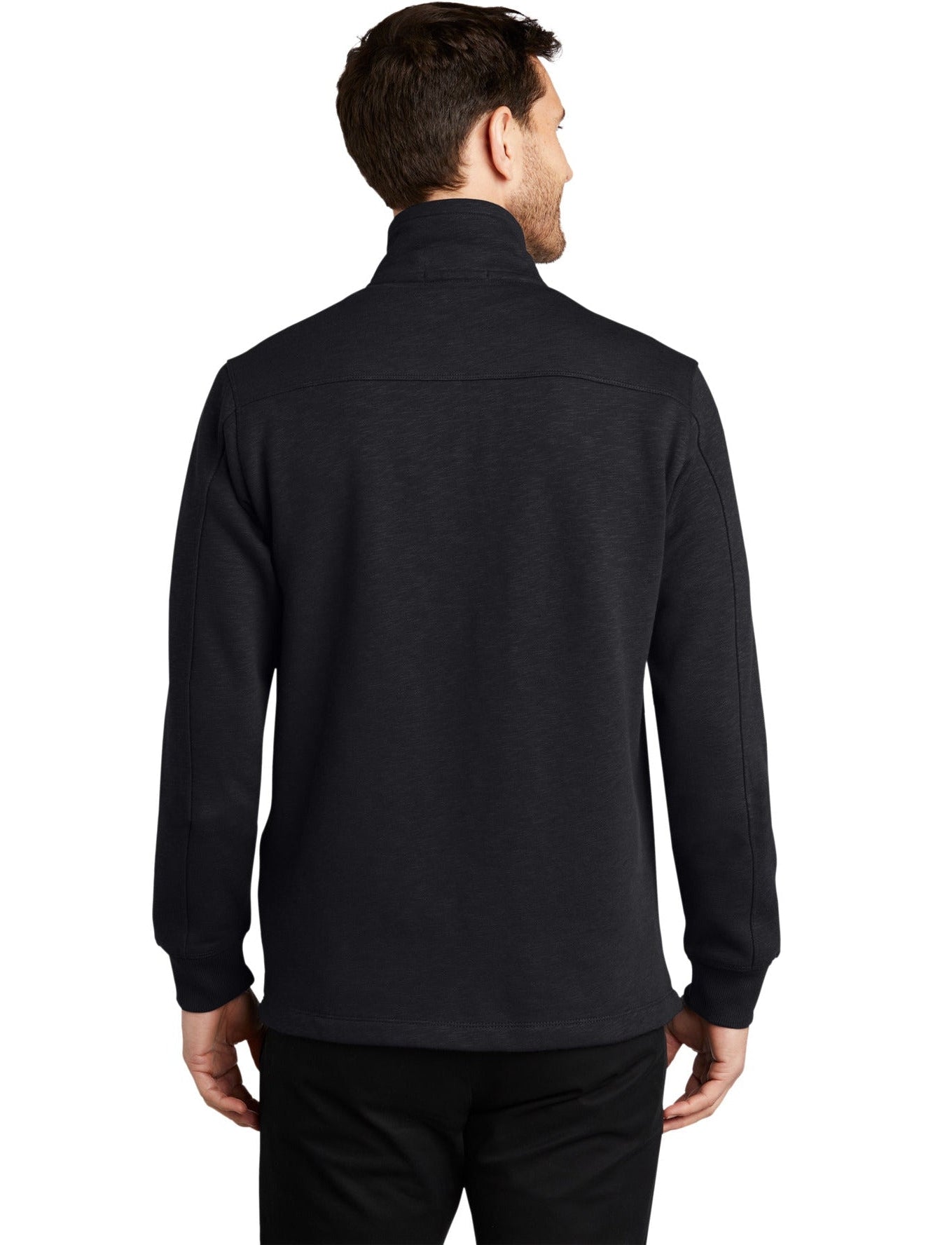 no-logo Port Authority Slub Fleece 1/4-Zip Pullover-Regular-Port Authority-Thread Logic