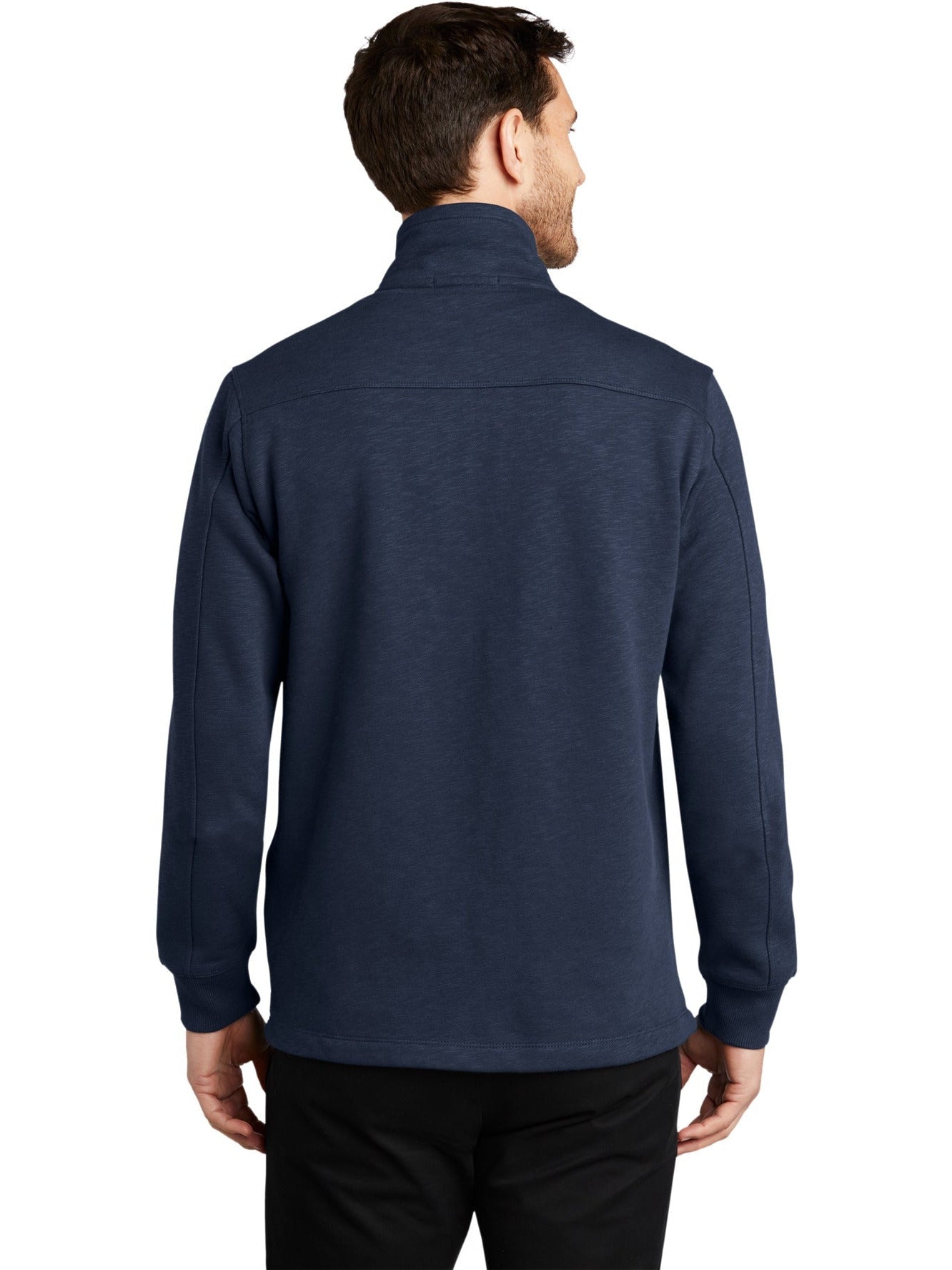 no-logo Port Authority Slub Fleece 1/4-Zip Pullover-Regular-Port Authority-Thread Logic