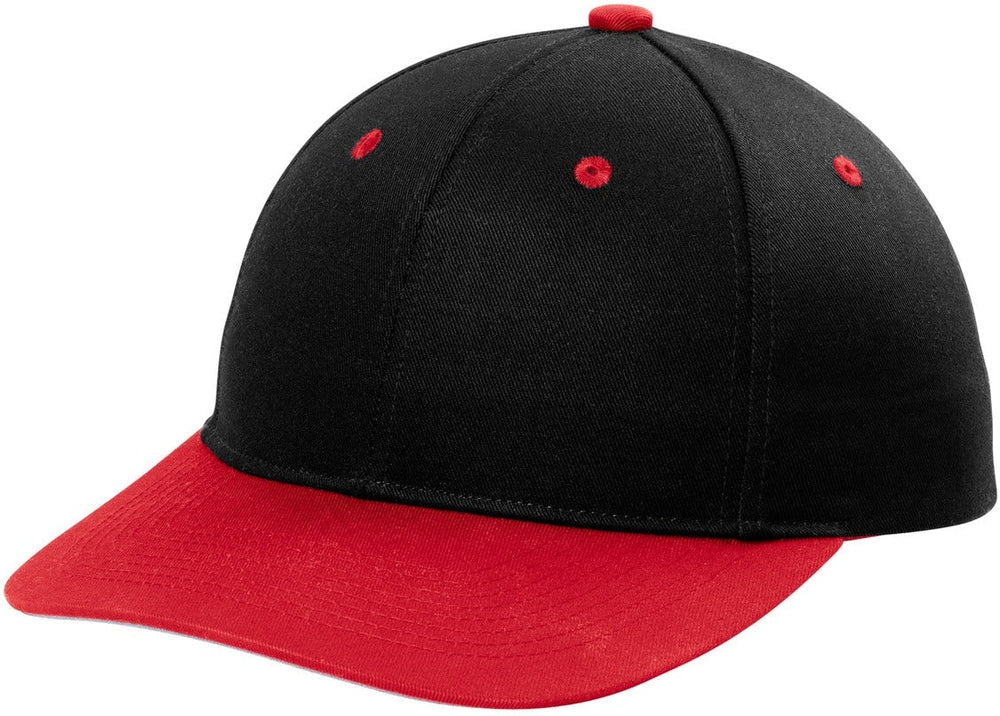 no-logo Port Authority Snapback Cap-Regular-Port Authority-Black/True Red-OSFA-Thread Logic 