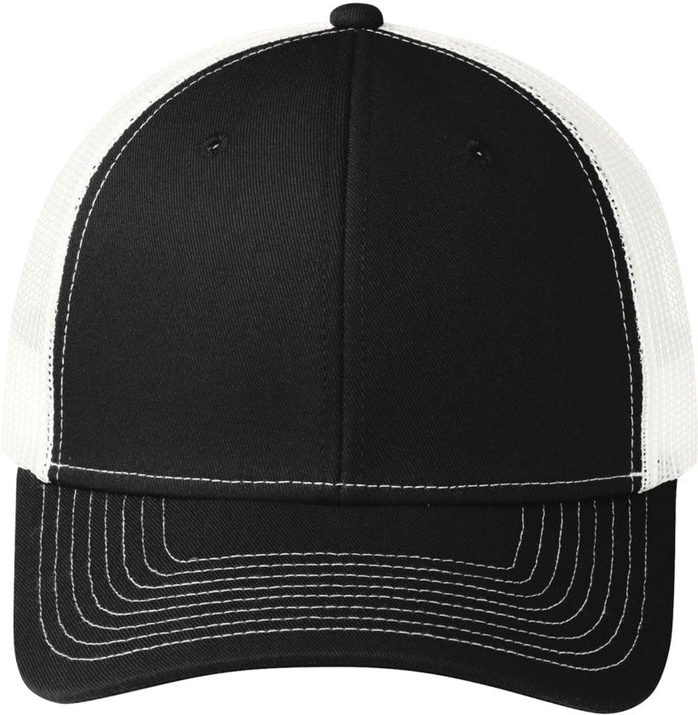 Port Authority Snapback Trucker Cap-Regular-Port Authority-Black/White-OSFA-Thread Logic 