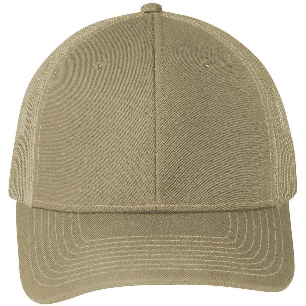 no-logo Port Authority Snapback Trucker Cap-Headwear-Port Authority-Coyote Brown-OSFA-Thread Logic