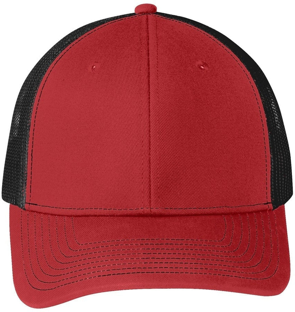 Port Authority Snapback Trucker Cap-Regular-Port Authority-Flame Red/Black-OSFA-Thread Logic 