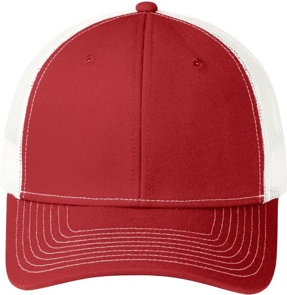 Port Authority Snapback Trucker Cap-Regular-Port Authority-Flame Red/White-OSFA-Thread Logic 