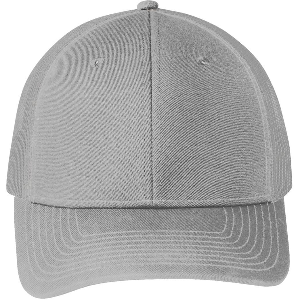 no-logo Port Authority Snapback Trucker Cap-Headwear-Port Authority-Gusty Grey-OSFA-Thread Logic