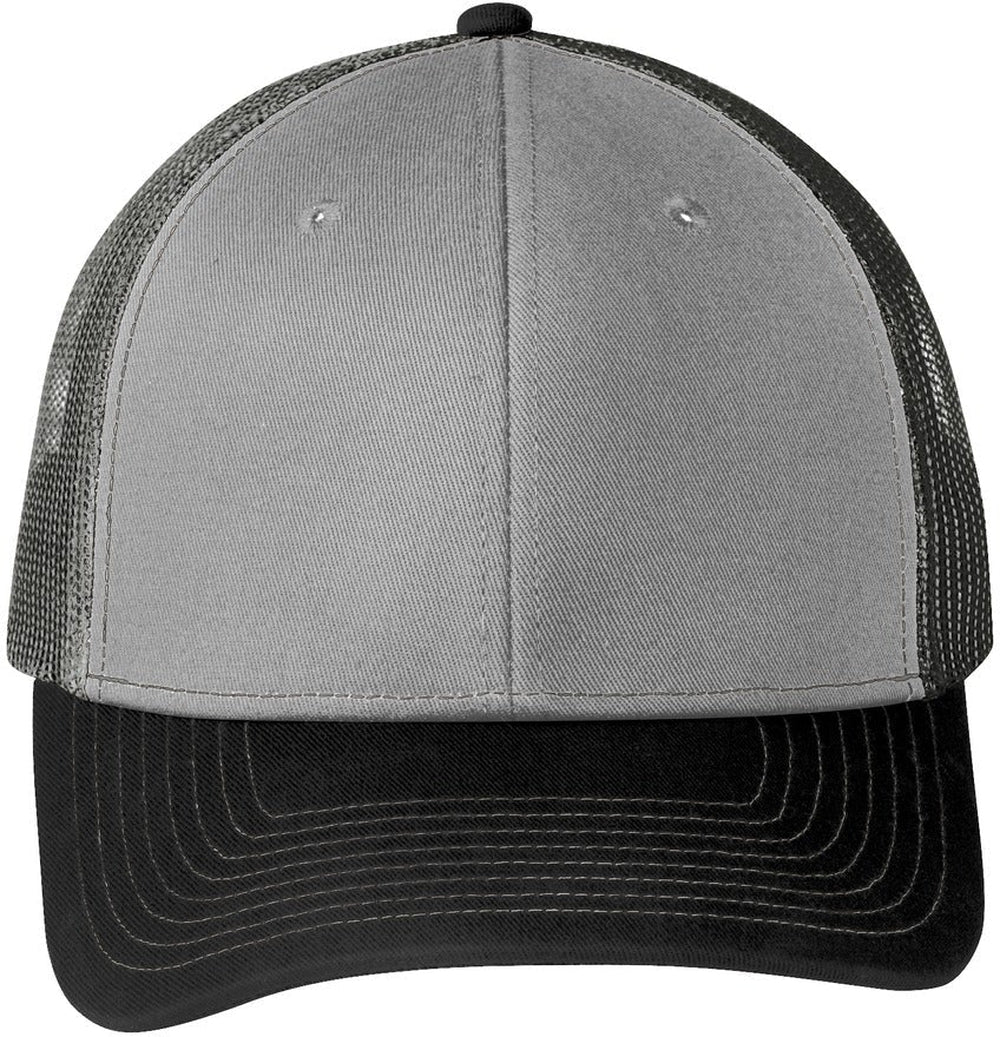 Port Authority Snapback Trucker Cap-Regular-Port Authority-Gusty Grey/Black/Grey Steel-OSFA-Thread Logic 