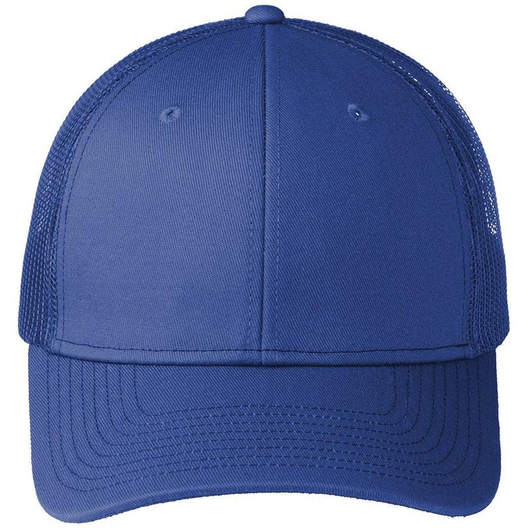 no-logo Port Authority Snapback Trucker Cap-Headwear-Port Authority-Patriot Blue-OSFA-Thread Logic