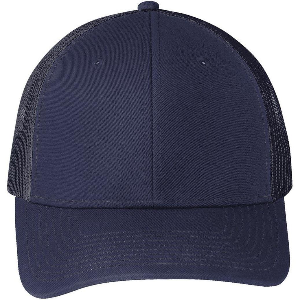no-logo Port Authority Snapback Trucker Cap-Headwear-Port Authority-True Navy-OSFA-Thread Logic
