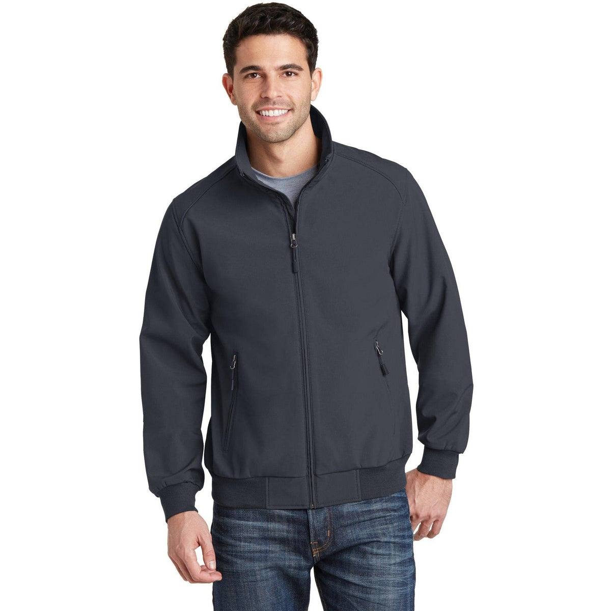 no-logo Port Authority Soft Shell Bomber Jacket-Regular-Port Authority-Thread Logic