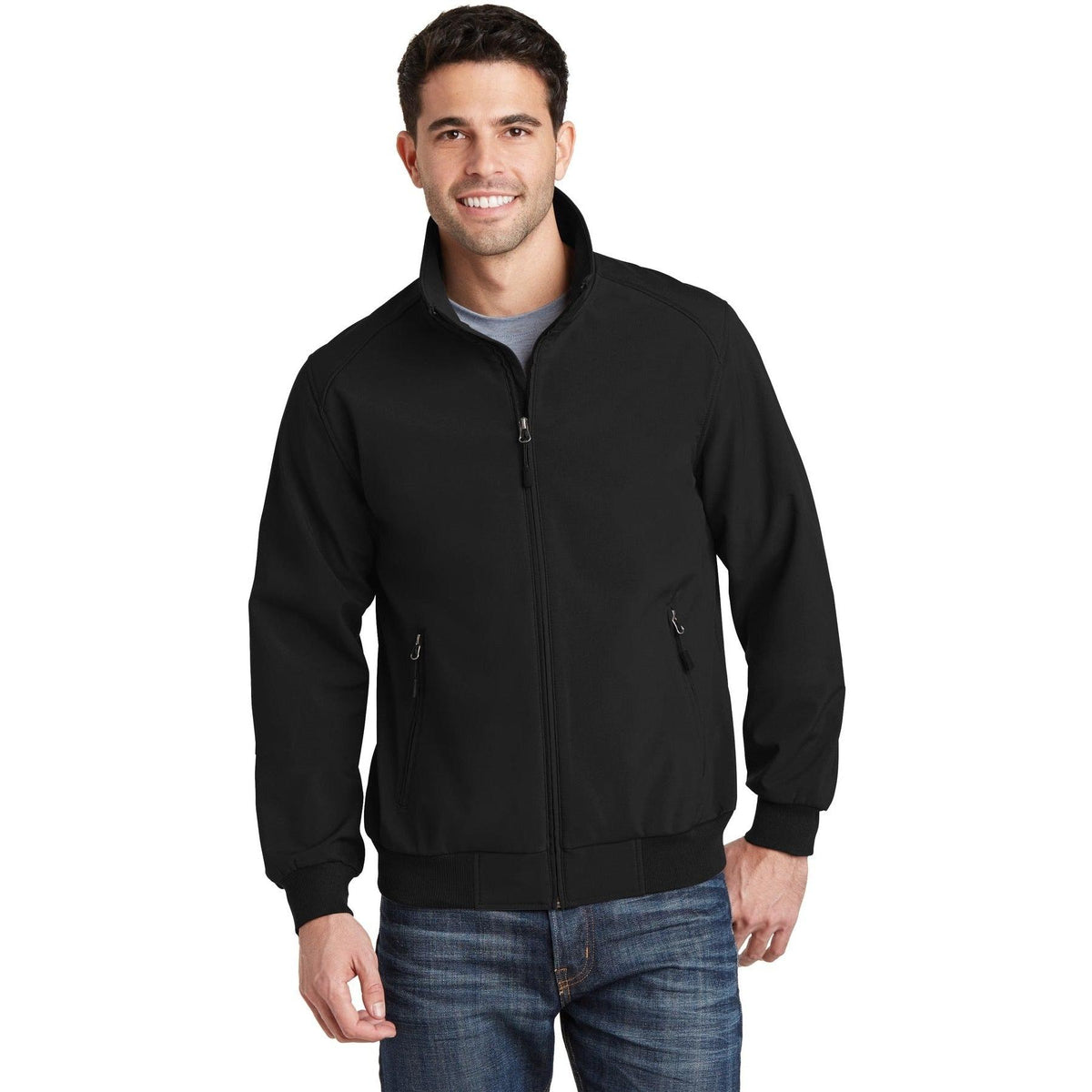 no-logo Port Authority Soft Shell Bomber Jacket-Regular-Port Authority-Thread Logic