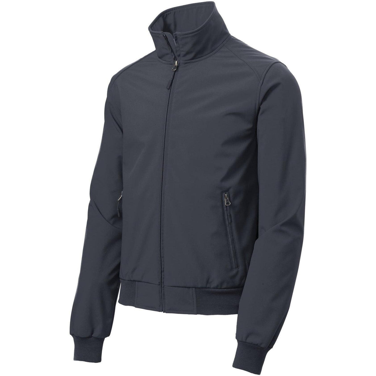 no-logo Port Authority Soft Shell Bomber Jacket-Regular-Port Authority-Battleship Grey-S-Thread Logic