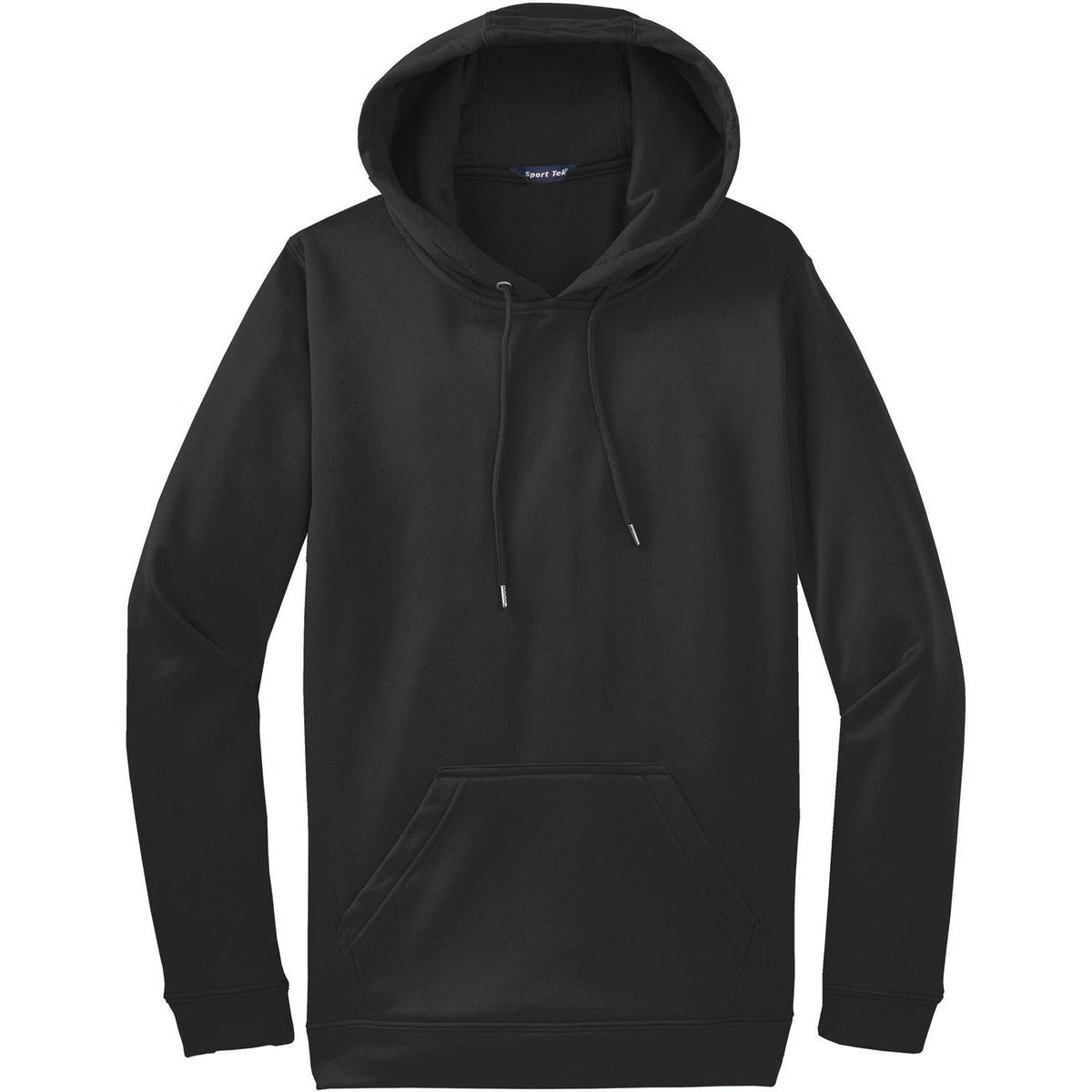 logo-left Port Authority Sport-Wick Fleece Hooded Pullover-Hoodies-Port Authority-Black-S-Thread Logic