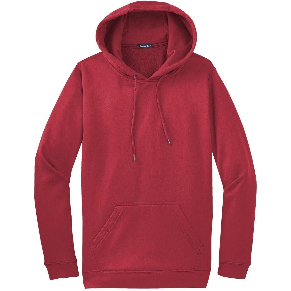 logo-left Port Authority Sport-Wick Fleece Hooded Pullover-Hoodies-Port Authority-Deep Red-S-Thread Logic