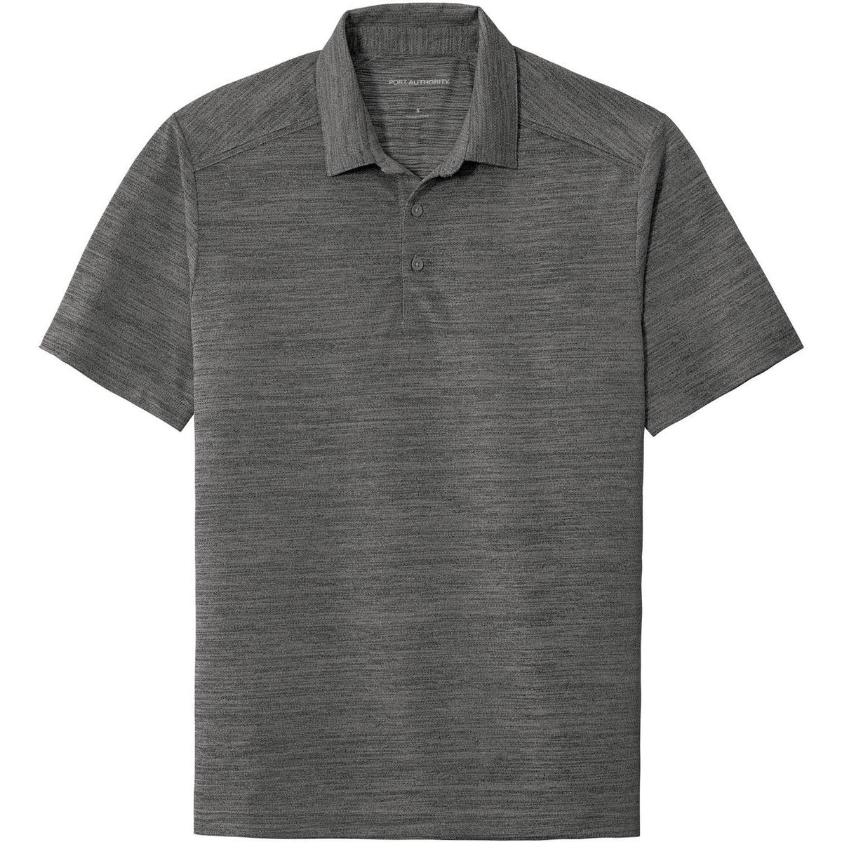 no-logo Port Authority Stretch Heather Polo-Regular-Port Authority-Black/Thunder Grey-S-Thread Logic