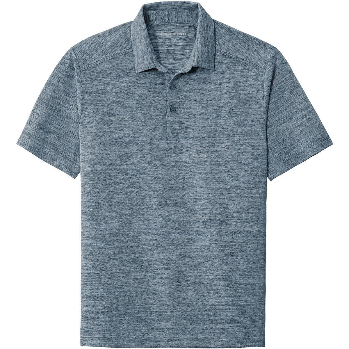 no-logo Port Authority Stretch Heather Polo-Regular-Port Authority-Regatta Blue/Gusty Grey-S-Thread Logic