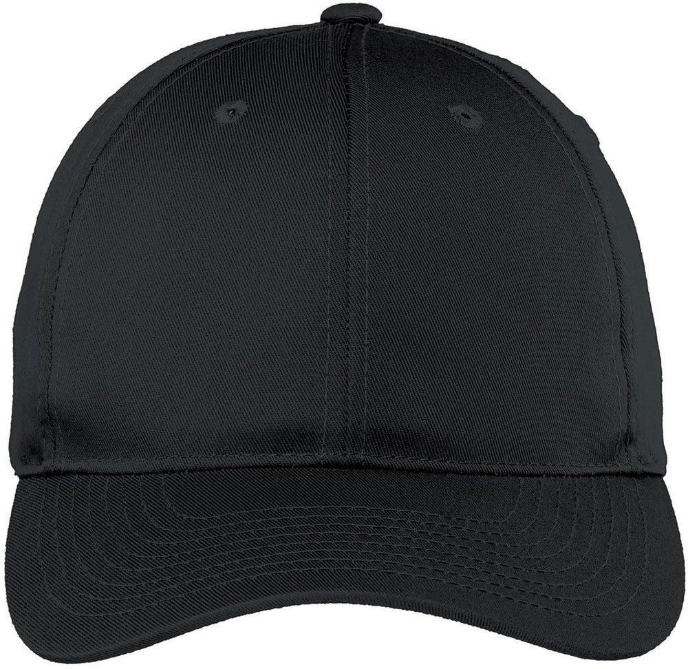 Port Authority Structured Fine Twill Cap-Regular-Port Authority-Black-OSFA-Thread Logic 