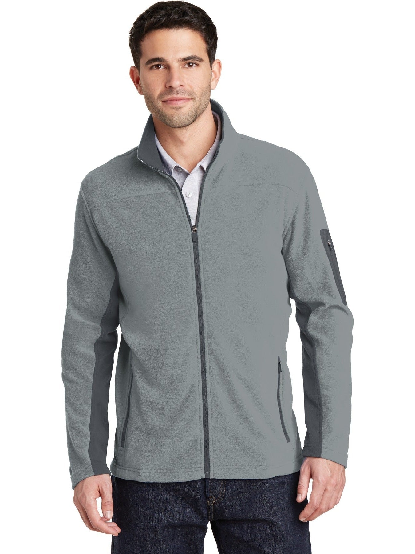 no-logo Port Authority Summit Fleece Full-Zip Jacket-Regular-Port Authority-Thread Logic