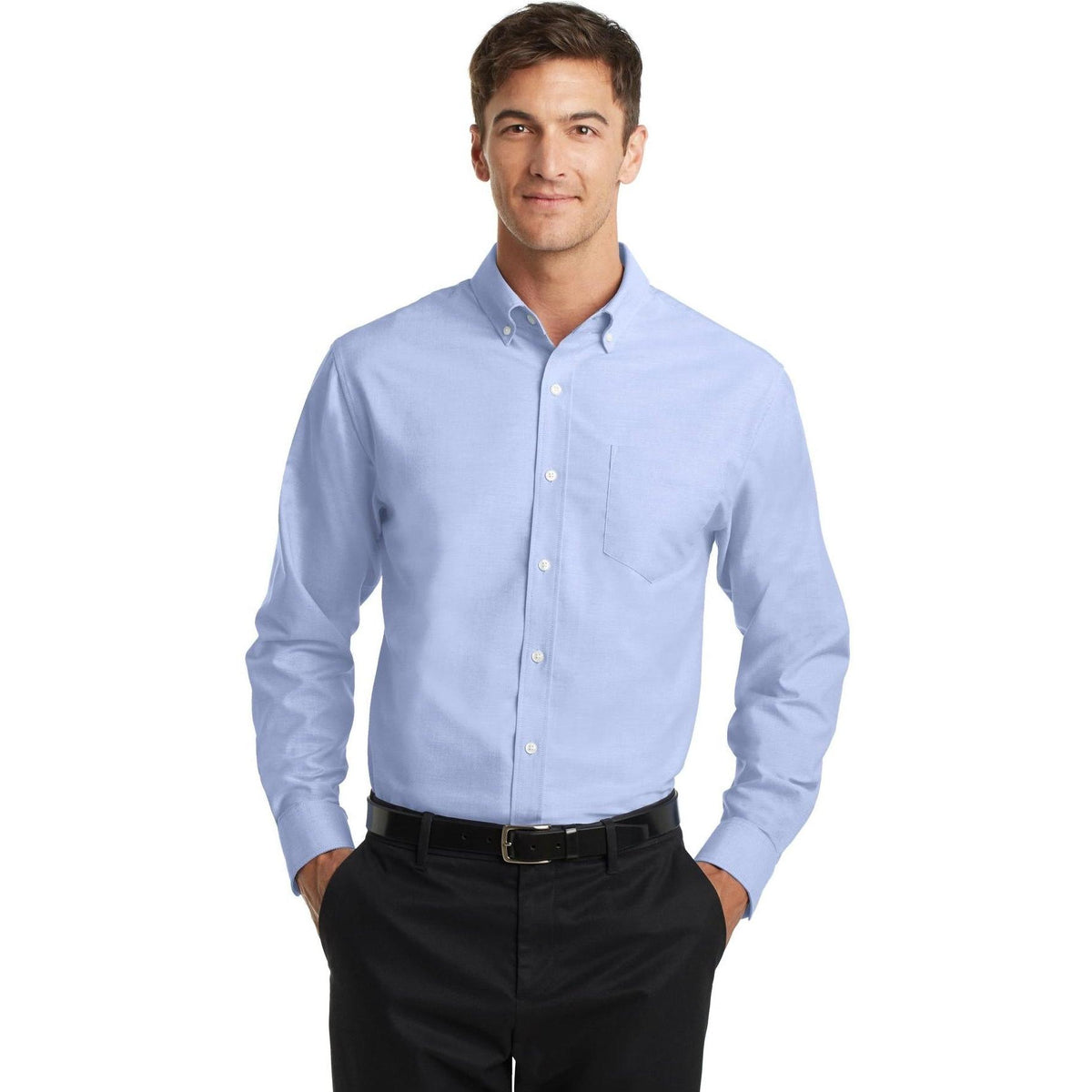 no-logo Port Authority SuperPro Oxford Shirt-Dress Shirts-Port Authority-Thread Logic