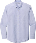 Port Authority SuperPro Oxford Stripe Shirt-Regular-Port Authority-Oxford Blue/White-S-Thread Logic
