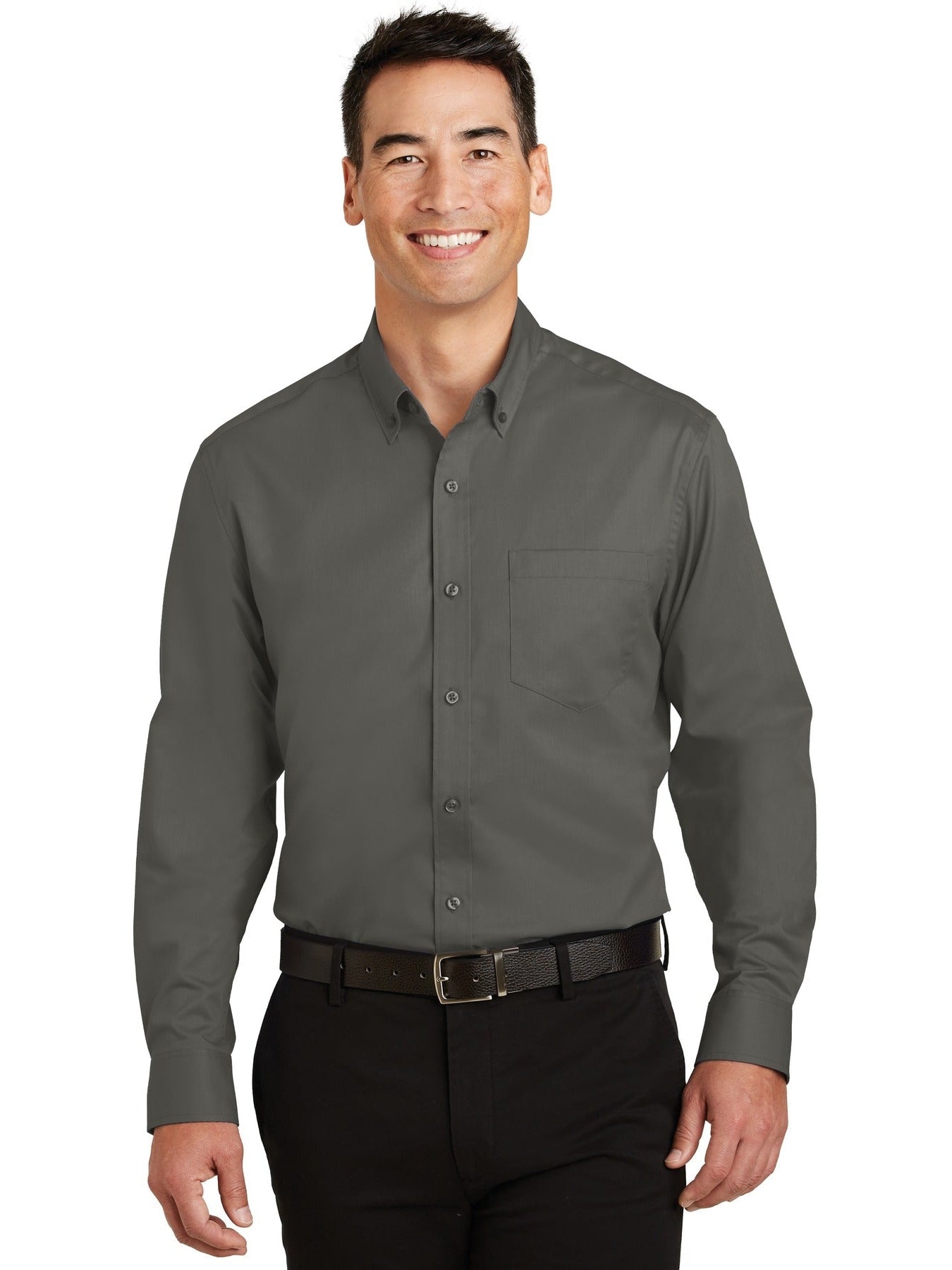 no-logo Port Authority Superpro Twill Shirt-Regular-Port Authority-Thread Logic