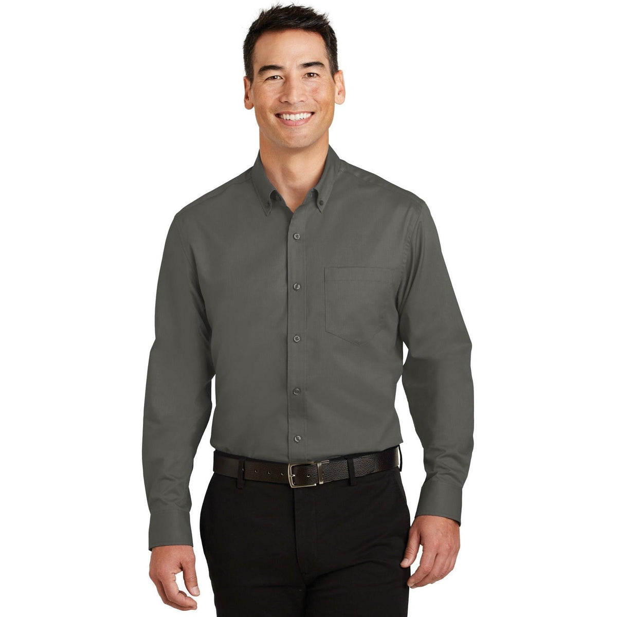 no-logo Port Authority Superpro Twill Shirt-Regular-Port Authority-Thread Logic
