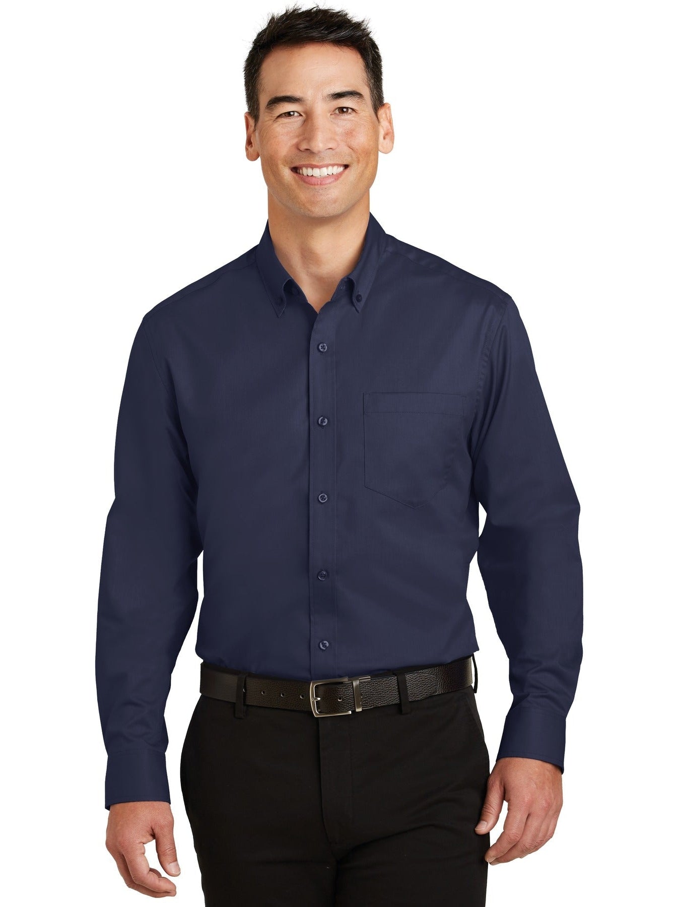no-logo Port Authority Superpro Twill Shirt-Regular-Port Authority-Thread Logic