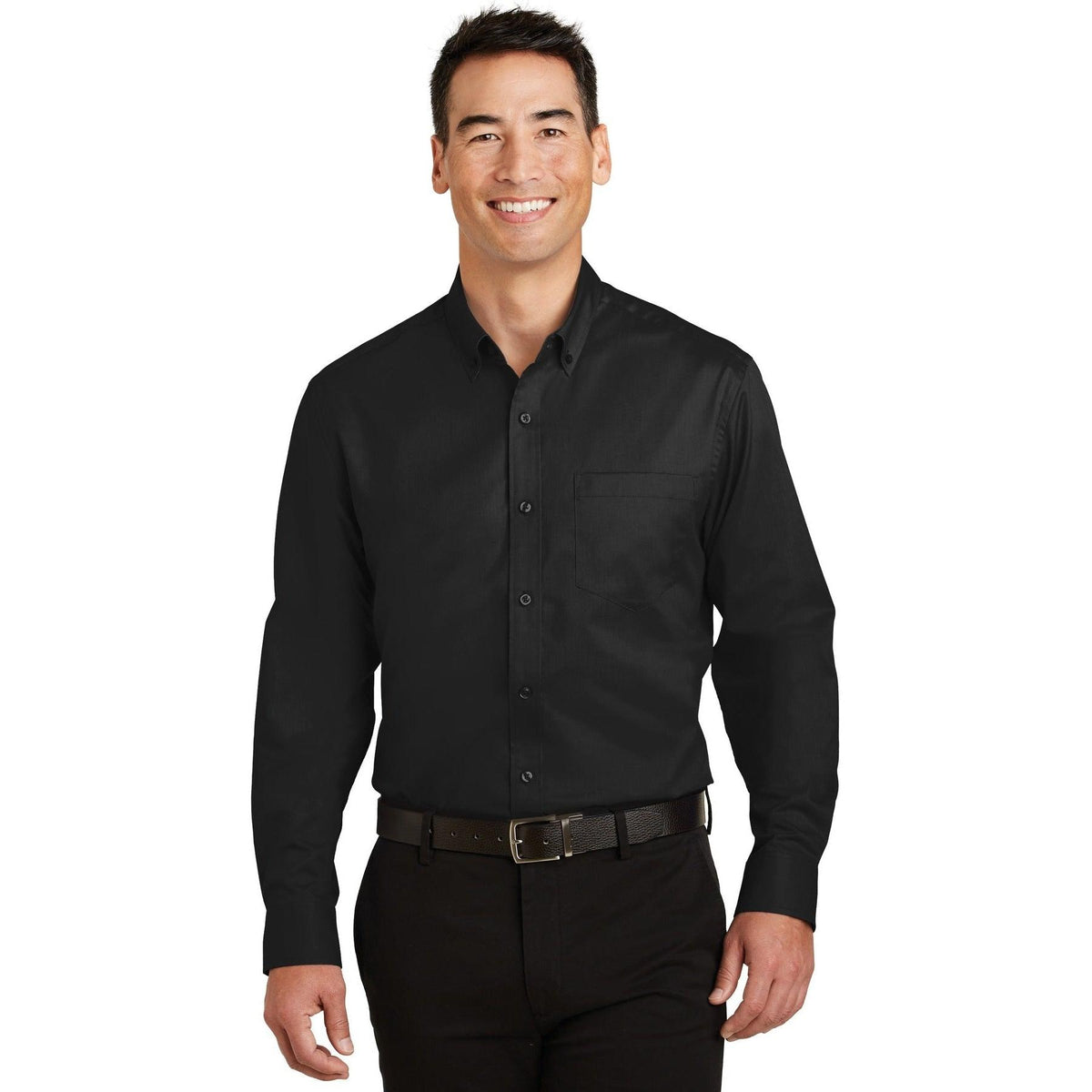 no-logo Port Authority Superpro Twill Shirt-Regular-Port Authority-Thread Logic