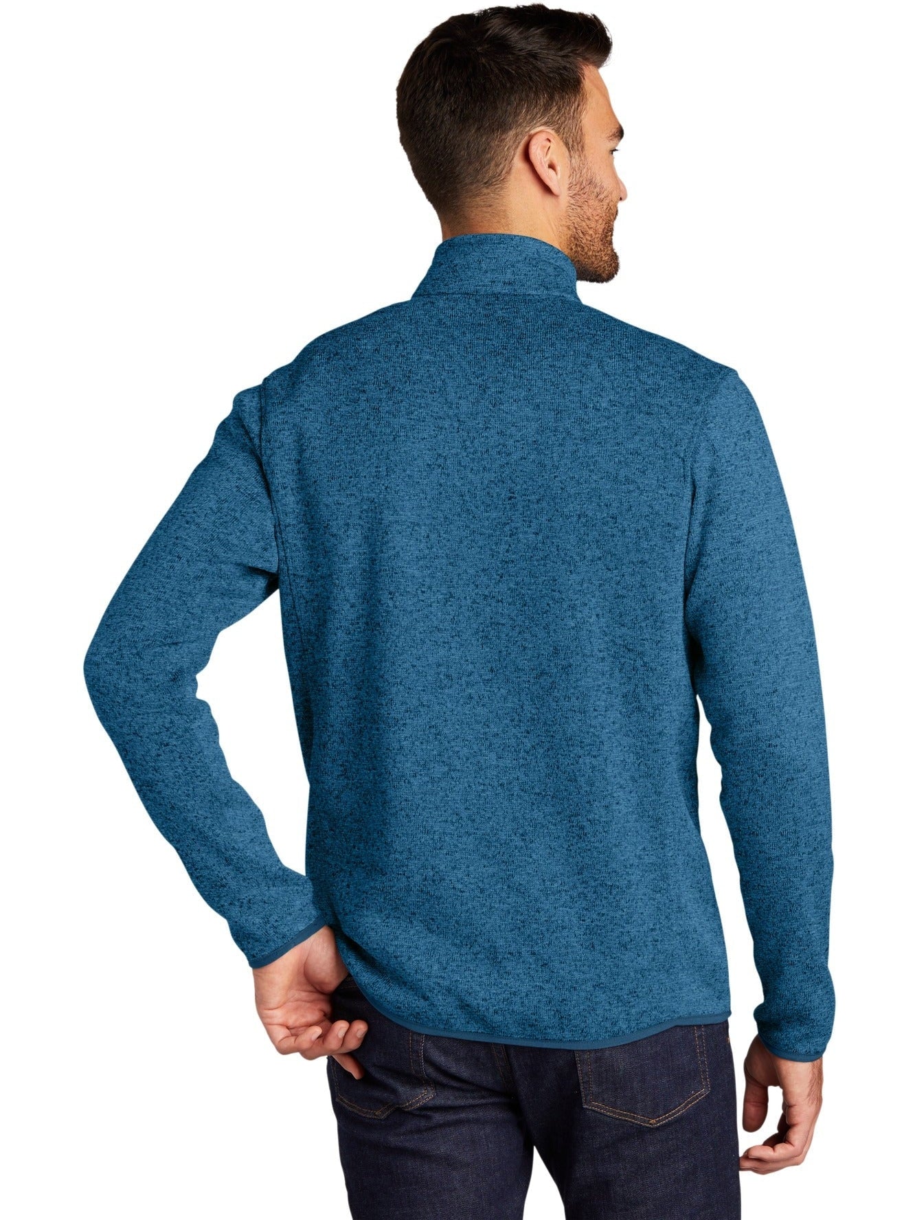no-logo Port Authority Sweater Fleece Jacket-Regular-Port Authority-Thread Logic