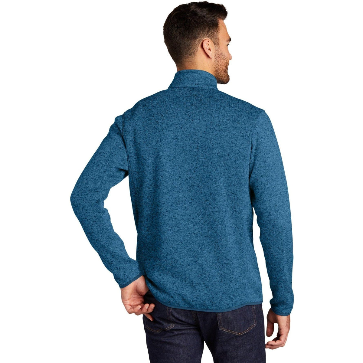 no-logo Port Authority Sweater Fleece Jacket-Regular-Port Authority-Thread Logic