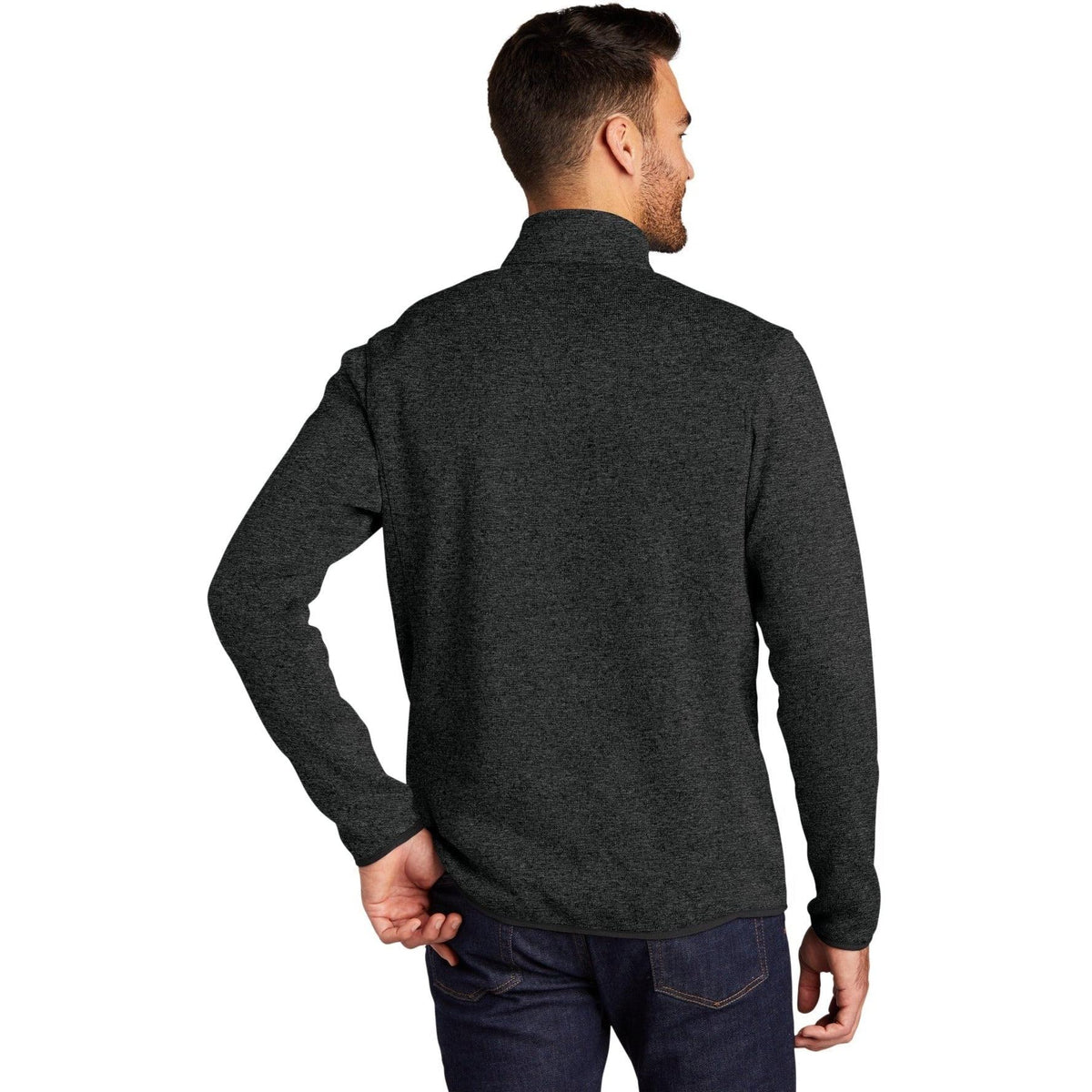 no-logo Port Authority Sweater Fleece Jacket-Regular-Port Authority-Thread Logic